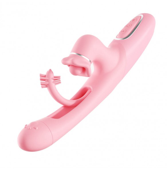 MizzZee - Bunny Slap Vibrator Wand (Chargeable - Pink)